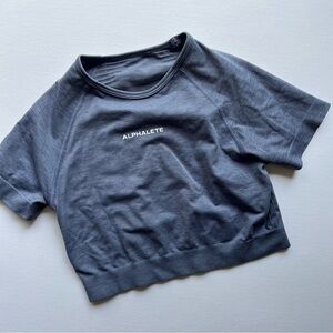 Alphalete Short Sleeve Atheltic Top | Size Small | Color Light Purple/Gray
